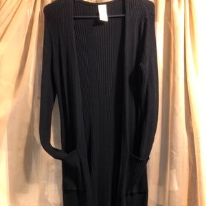 Long black Cardigan Sweater